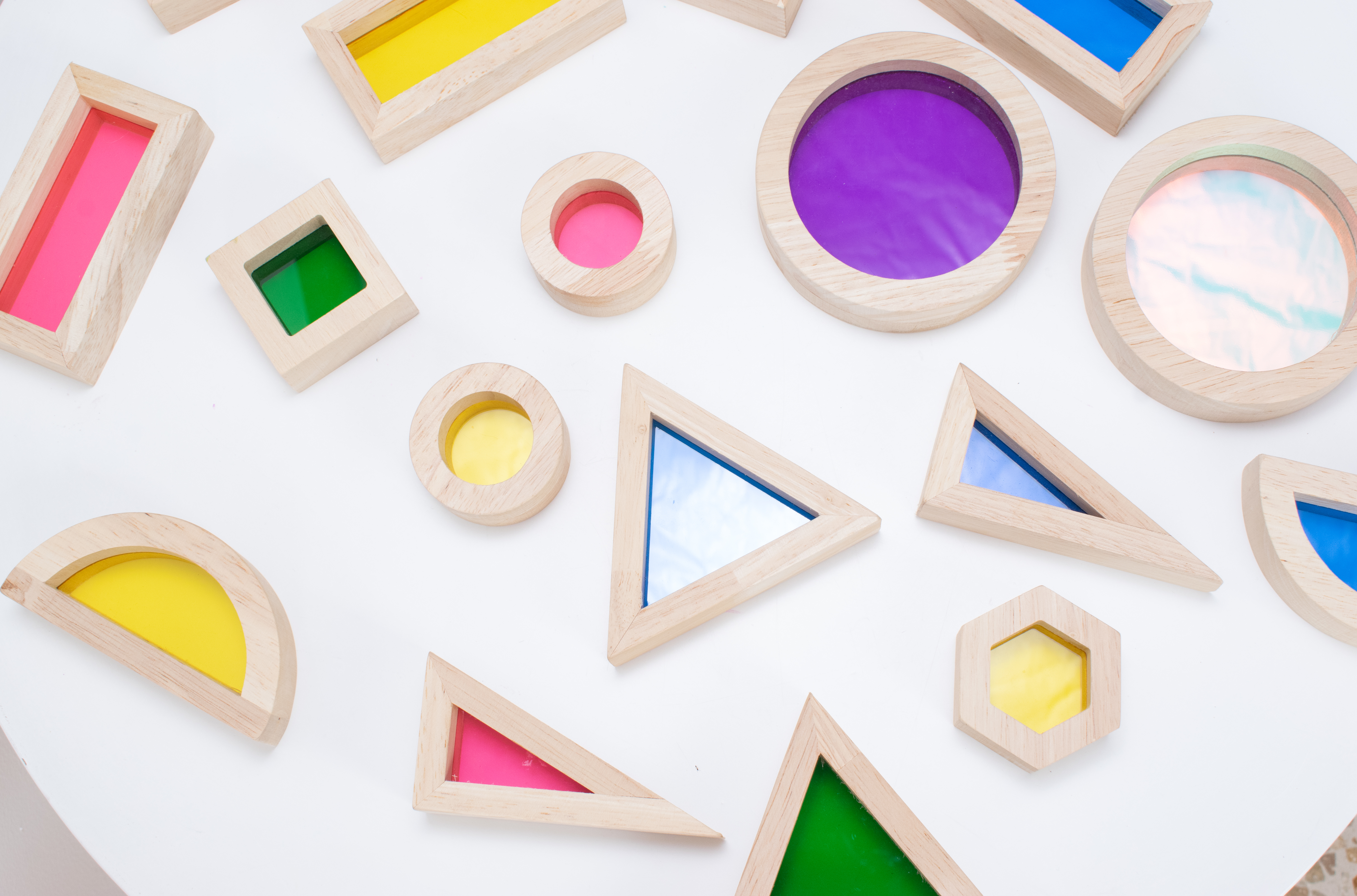 Set de Bloques de Madera de luz y  Color – 32 piezas - Imagen 3