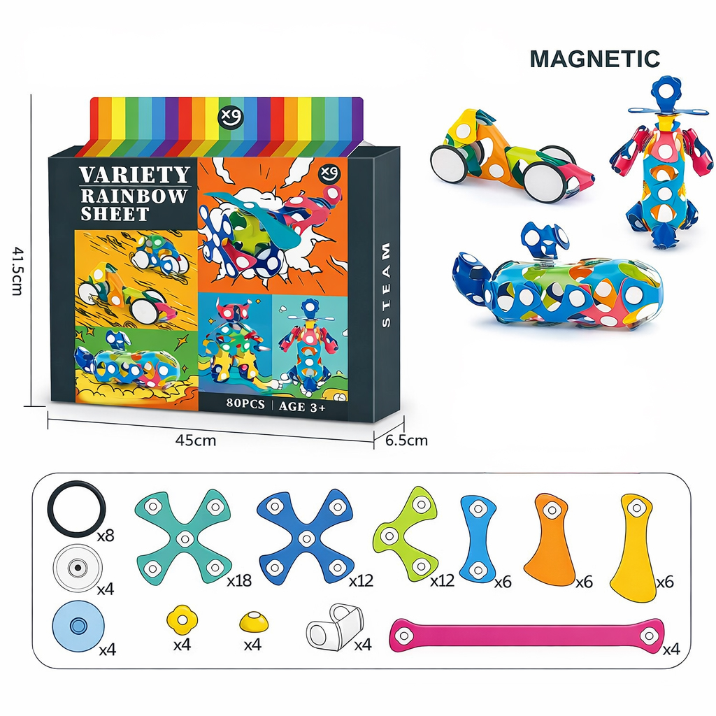 Set Magnético Flexible – 80 piezas - Imagen 2
